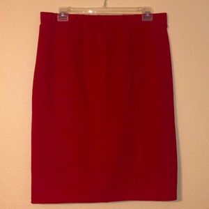 Red pencil skirt